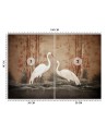 Photo wallpaper for living room - Cranes Birds Oriental | FEEBY