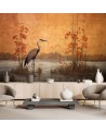 Photo wallpaper for living room - Oriental crane | FEEBY