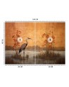 Photo wallpaper for living room - Oriental crane | FEEBY