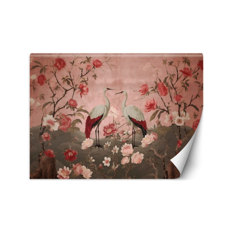 Wall mural - Flowers and birds Chinoiserie | FEEBY