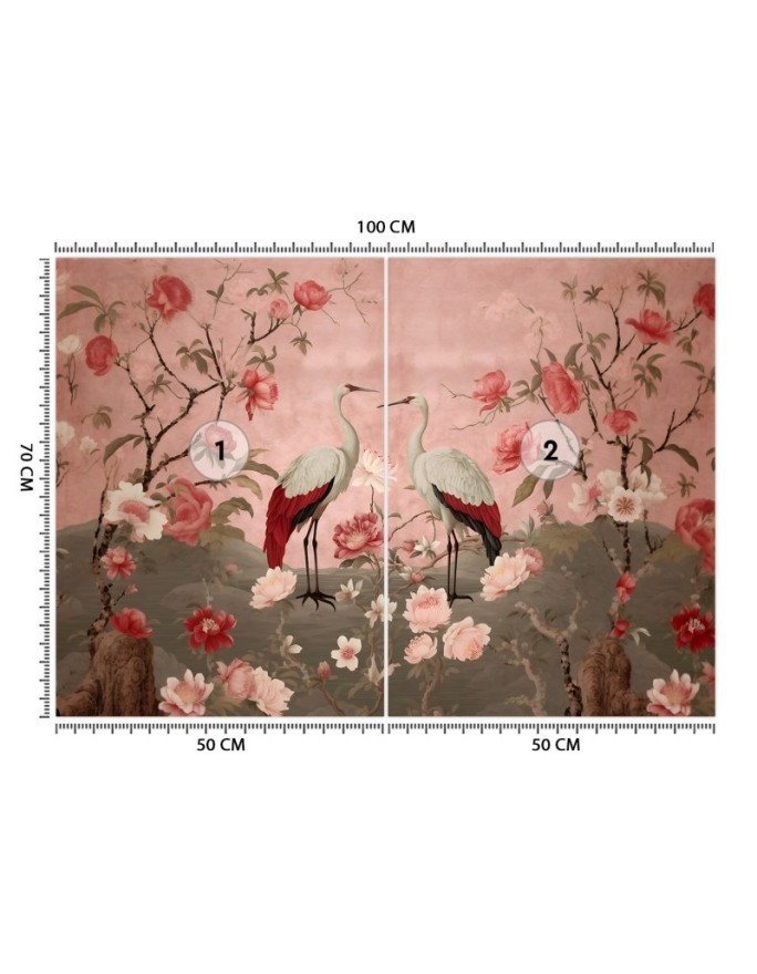 Wall mural - Flowers and birds Chinoiserie | FEEBY