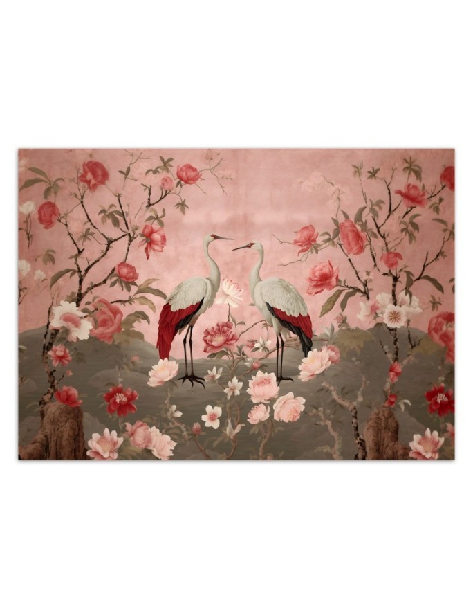 Wall mural - Flowers and birds Chinoiserie | FEEBY