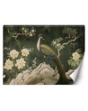 Photo wallpaper for living room - Oriental green peacock | FEEBY