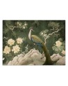 Photo wallpaper for living room - Oriental green peacock | FEEBY