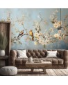 Wall photo wall mural - Birds on a branch Chinoiserie | FEEBY