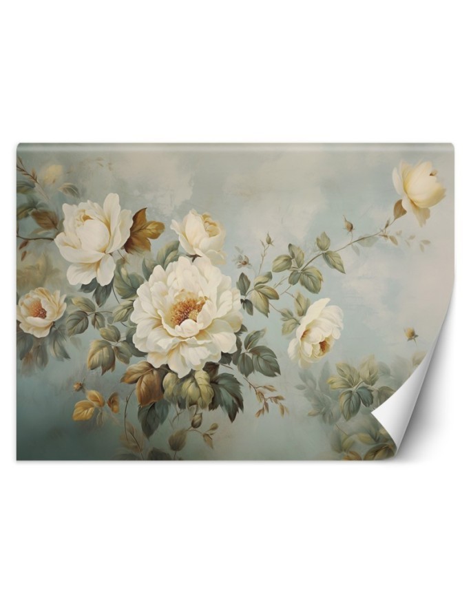 Wall mural shabby chic - Vintage spring flowers | FEEBY