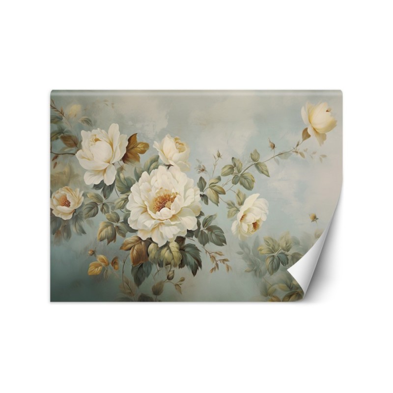 Wall mural shabby chic - Vintage spring flowers | FEEBY