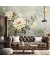 Wall mural shabby chic - Vintage spring flowers | FEEBY