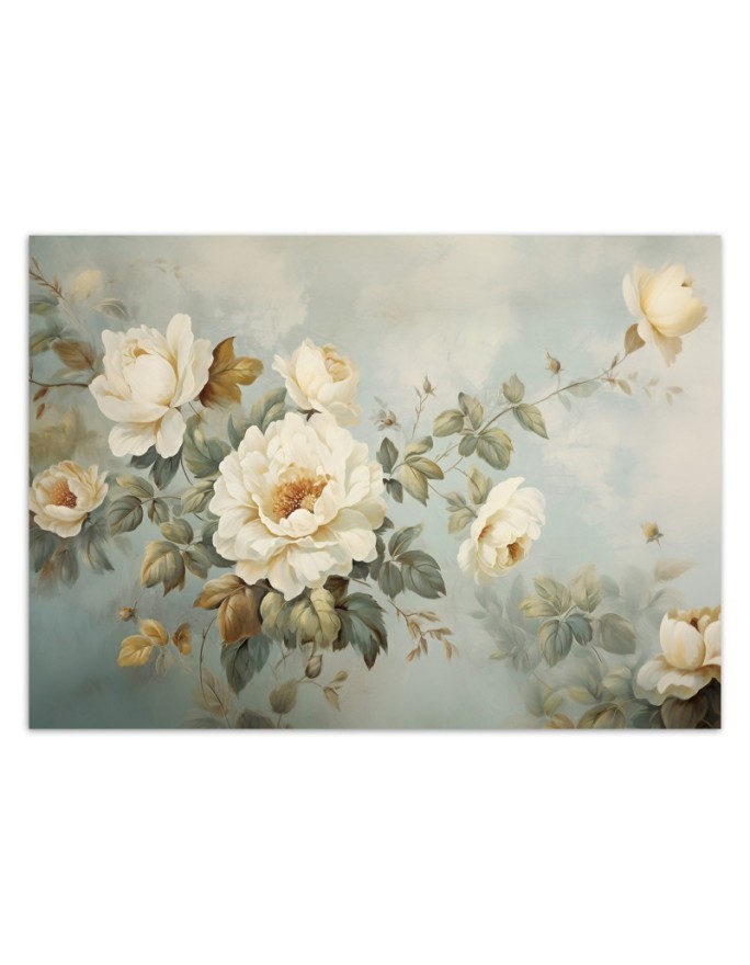 Wall mural shabby chic - Vintage spring flowers | FEEBY