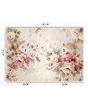 Photo wallpaper for living room - Shabby Chic roses | FEEBY