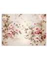 Photo wallpaper for living room - Shabby Chic roses | FEEBY