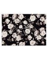 Photo wallpaper for living room - Black and white flowers | FEEBY