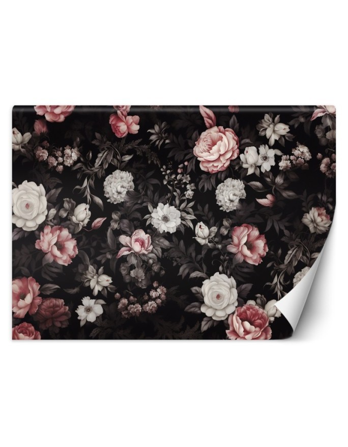 Photo wallpaper for living room - Peony Roses Flowers | FEEBY