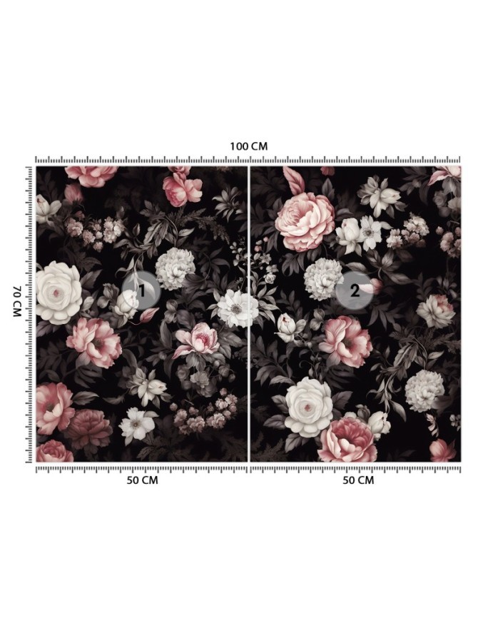 Photo wallpaper for living room - Peony Roses Flowers | FEEBY