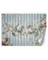 Wall mural shabby chic - White vintage flowers | FEEBY