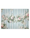 Wall mural shabby chic - White vintage flowers | FEEBY