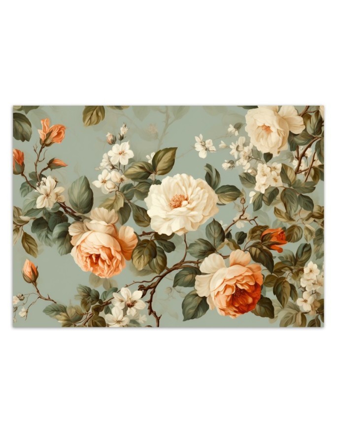 Wall mural shabby chic - Roses flower bouquet | FEEBY
