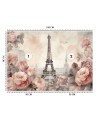 Paris photo wall mural - Shabby Chic Eiffel Tower | FEEBY