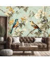 Photo wallpaper for living room - Bird on a branch | FEEBY