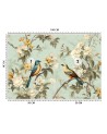 Photo wallpaper for living room - Bird on a branch | FEEBY