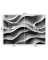 Space enlarging wall mural - 3D concrete waves | FEEBY