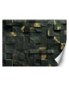 Modern wall mural - Green mosaic cube 3D | FEEBY