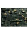 Modern wall mural - Green mosaic cube 3D | FEEBY