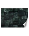 Spatial wall mural - Green shapes abstract 3D | FEEBY