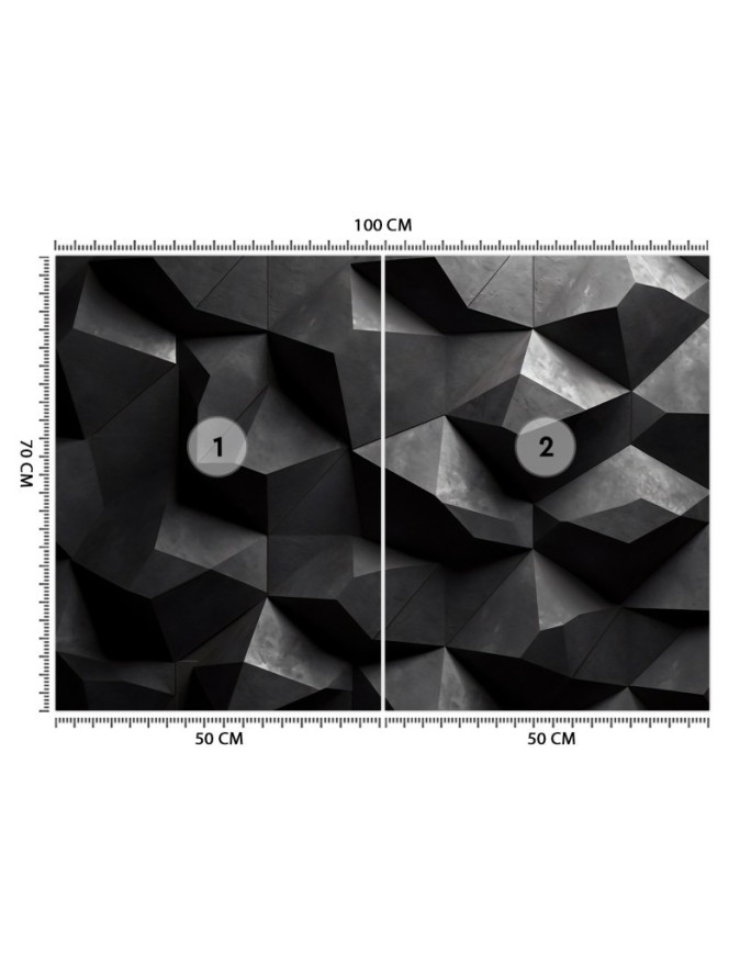 Photo wallpaper for living room - Abstract geometric shapes | FEEBY