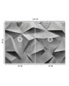 Photo wallpaper for bedroom - Abstract gray shapes 3D | FEEBY