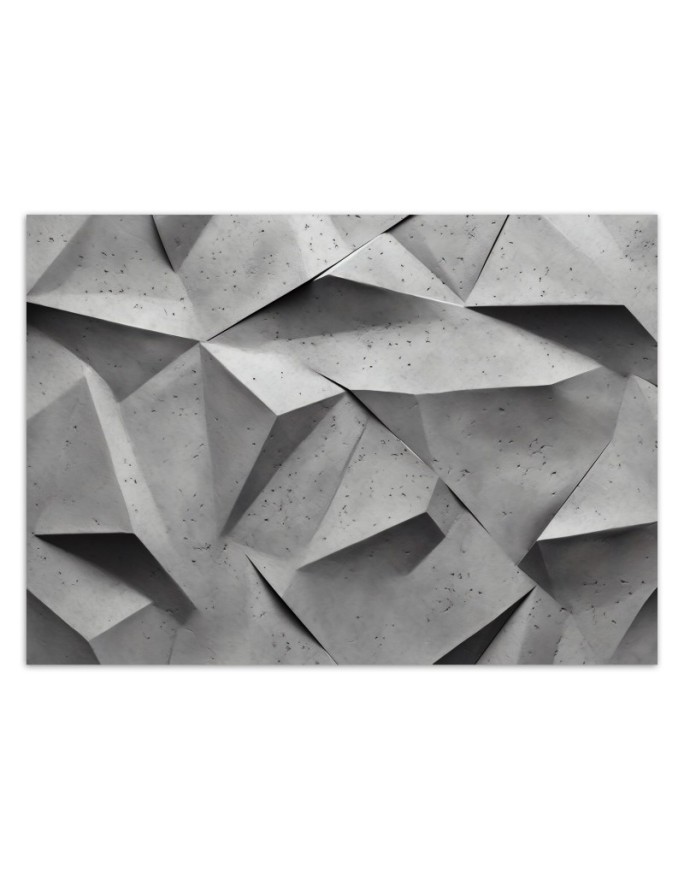 Photo wallpaper for bedroom - Abstract gray shapes 3D | FEEBY