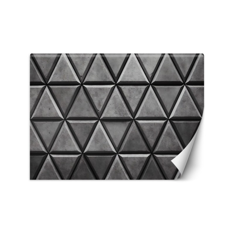 Photo wallpaper for living room - Geometric triangles 3D | FEEBY
