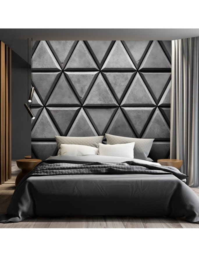 Photo wallpaper for living room - Geometric triangles 3D | FEEBY