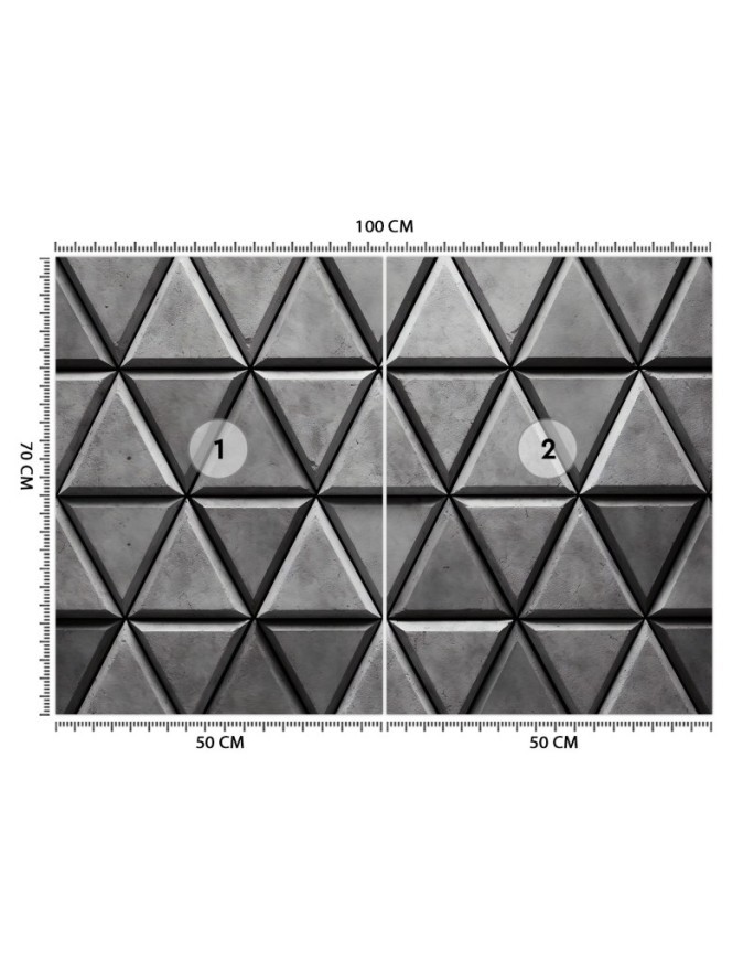 Photo wallpaper for living room - Geometric triangles 3D | FEEBY