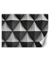 Wall mural with depth effect - Grey geometric triangles 3D | FEEBY