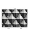 Wall mural with depth effect - Grey geometric triangles 3D | FEEBY