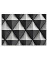Wall mural with depth effect - Grey geometric triangles 3D | FEEBY