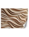 Decorative wall mural - Waves beige abstract 3D | FEEBY