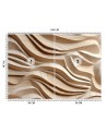 Decorative wall mural - Waves beige abstract 3D | FEEBY