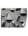 Photo wallpaper for living room - Geometric shapes concrete 3D | FEEBY