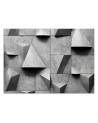 Photo wallpaper for living room - Geometric shapes concrete 3D | FEEBY