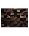 Photo wallpaper for living room - Wood mosaic cube 3D | FEEBY