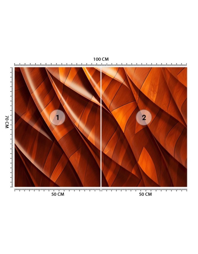 Photo wallpaper for living room - Orange texture 3D | FEEBY