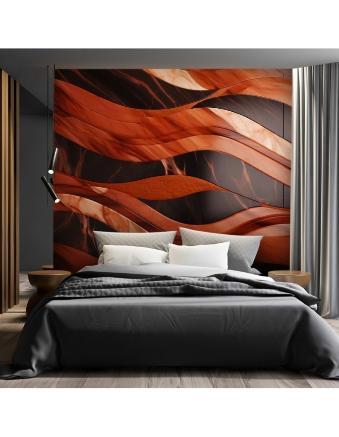 Photo wallpaper - 3D style - Waves marble texture | FEEBY