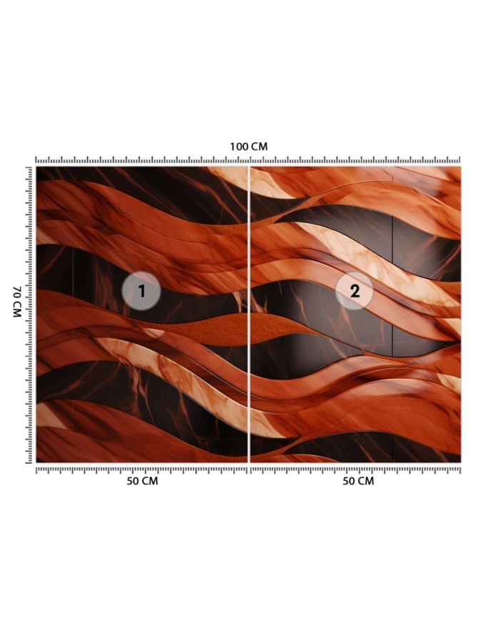Photo wallpaper - 3D style - Waves marble texture | FEEBY