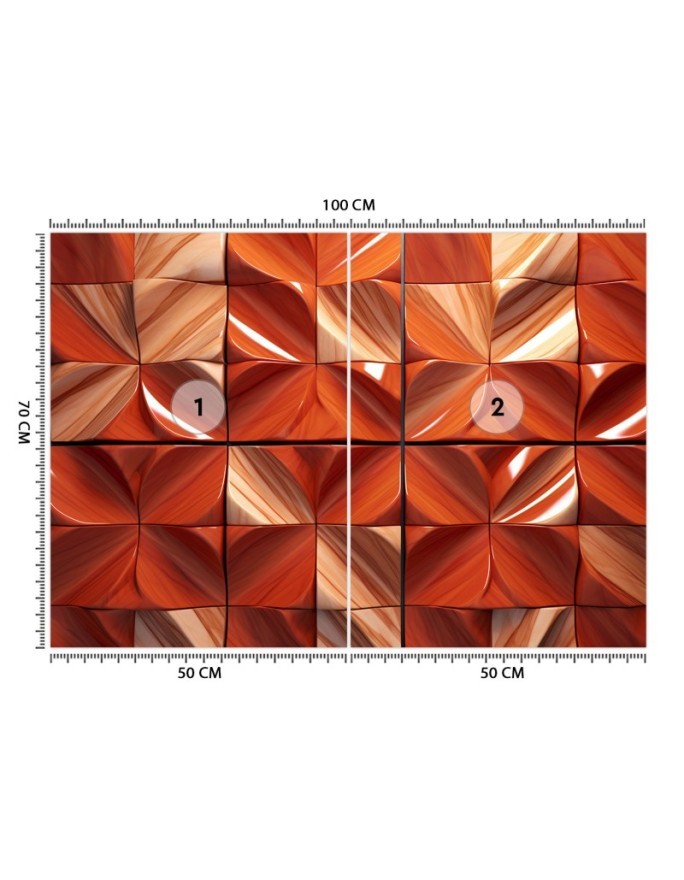 Photo wallpaper for living room - AI geometric abstraction | FEEBY