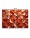 Photo wallpaper for living room - AI geometric abstraction | FEEBY