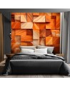 3D photo wallpaper - Orange shapes AI 3D | FEEBY
