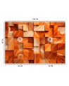 3D photo wallpaper - Orange shapes AI 3D | FEEBY