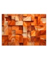 3D photo wallpaper - Orange shapes AI 3D | FEEBY